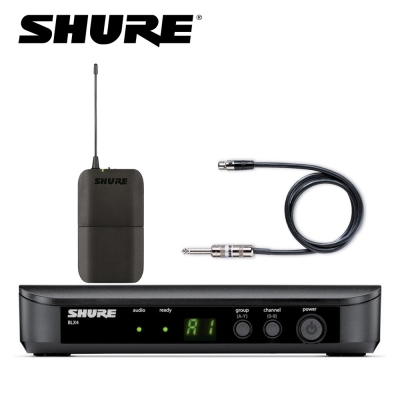 SHURE BLX14 악기용 무선 마이크 SET / WA302 악기케이블 포함