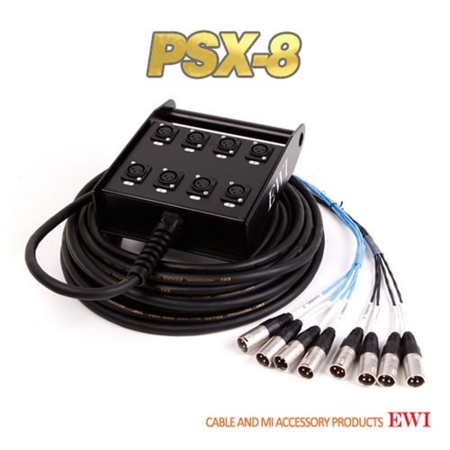 EWI PSX-8 / 10M, 15M, 20M, 30M / 8CH 멀티케이블 완제품 / 스네이크 케이블 XLR 8CH