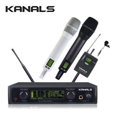 KANALS BK-3001 / 카날스 1채널 무선마이크 SET / 핸드마이크 색상선택 / 마이크타입 선택