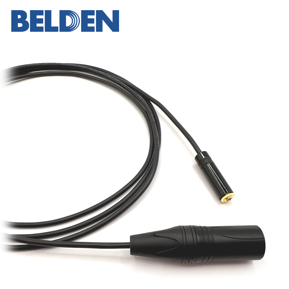 벨덴 9451+뉴트릭 골드팁 XLR(수)- 리안 3.5mm(암) 변환케이블 / 연장케이블