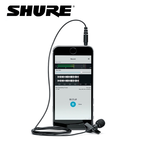 SHURE MVL 슈어 라발리어 핀마이크 / 스마트폰 핀마이크