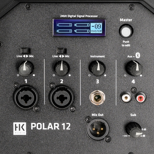 HK Audio POLAR12 2000W 컬럼어레이스피커 12인치우퍼 4채널믹서 블루투스 커버포함