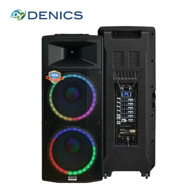 DENIX DY-2000W PLUS / 15인치 2000W 고출력 포터블스피커 / 2채널 마이크 타입 선택