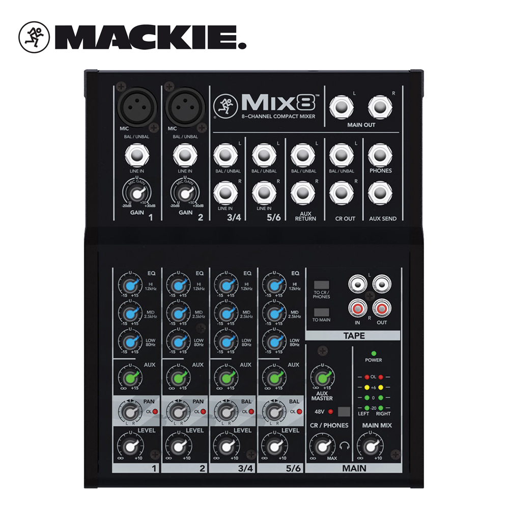 MACKIE Mix8 / 맥키 8채널 소형 믹서 / 이펙터 없음