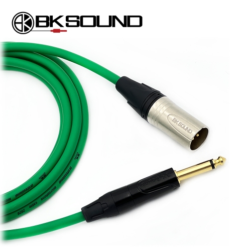 BK2020 초록 BK XLR(수) - 골드 55 TS(모노) 장비연결케이블 제작케이블 국산 고급 BK케이블