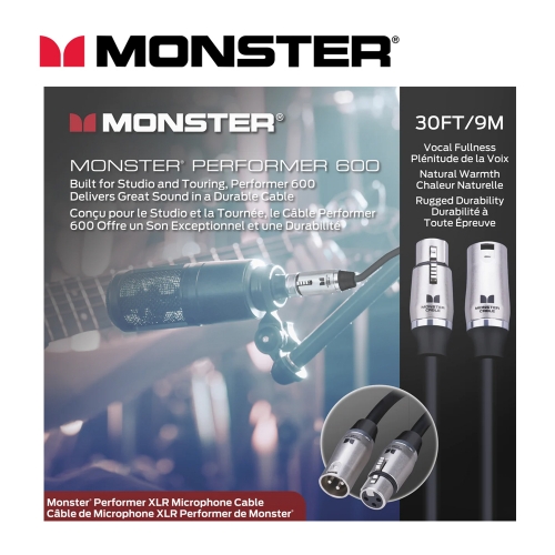 몬스터 Performer 600 마이크케이블 / 실버커넥터 양캐논 마이크케이블 / 9M(30ft.) / 정식수입품