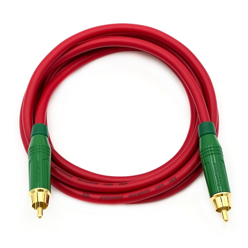 BK2020 빨강 암페놀 RCA - RCA 오디오케이블 커넥터색상선택(그린,레드,화이트) 국산 고급 BK케이블