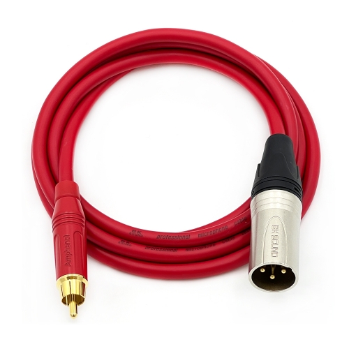BK2020 빨강 BK XLR(수) - 암페놀 RCA 케이블 커넥터색상변경 제작케이블 국산 고급 BK케이블